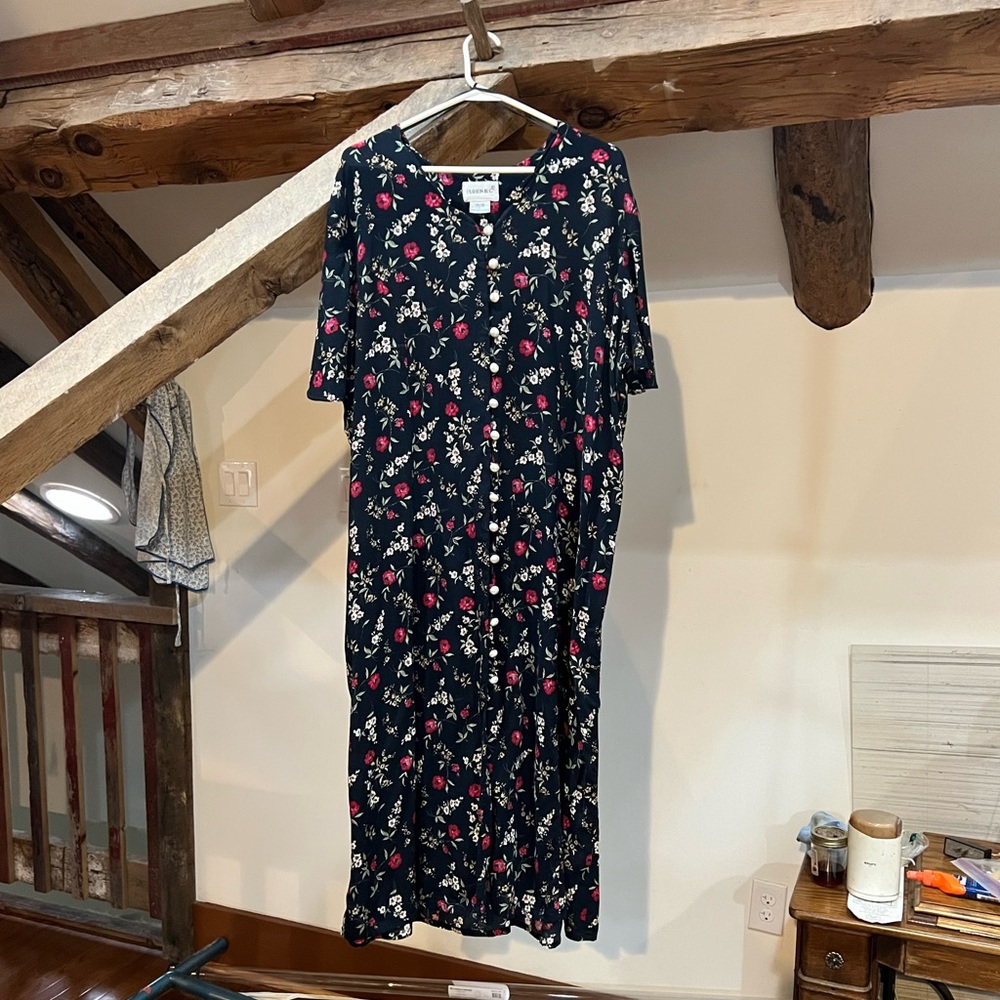 Vintage floral maxi dress Fashion Bug 90s 26w